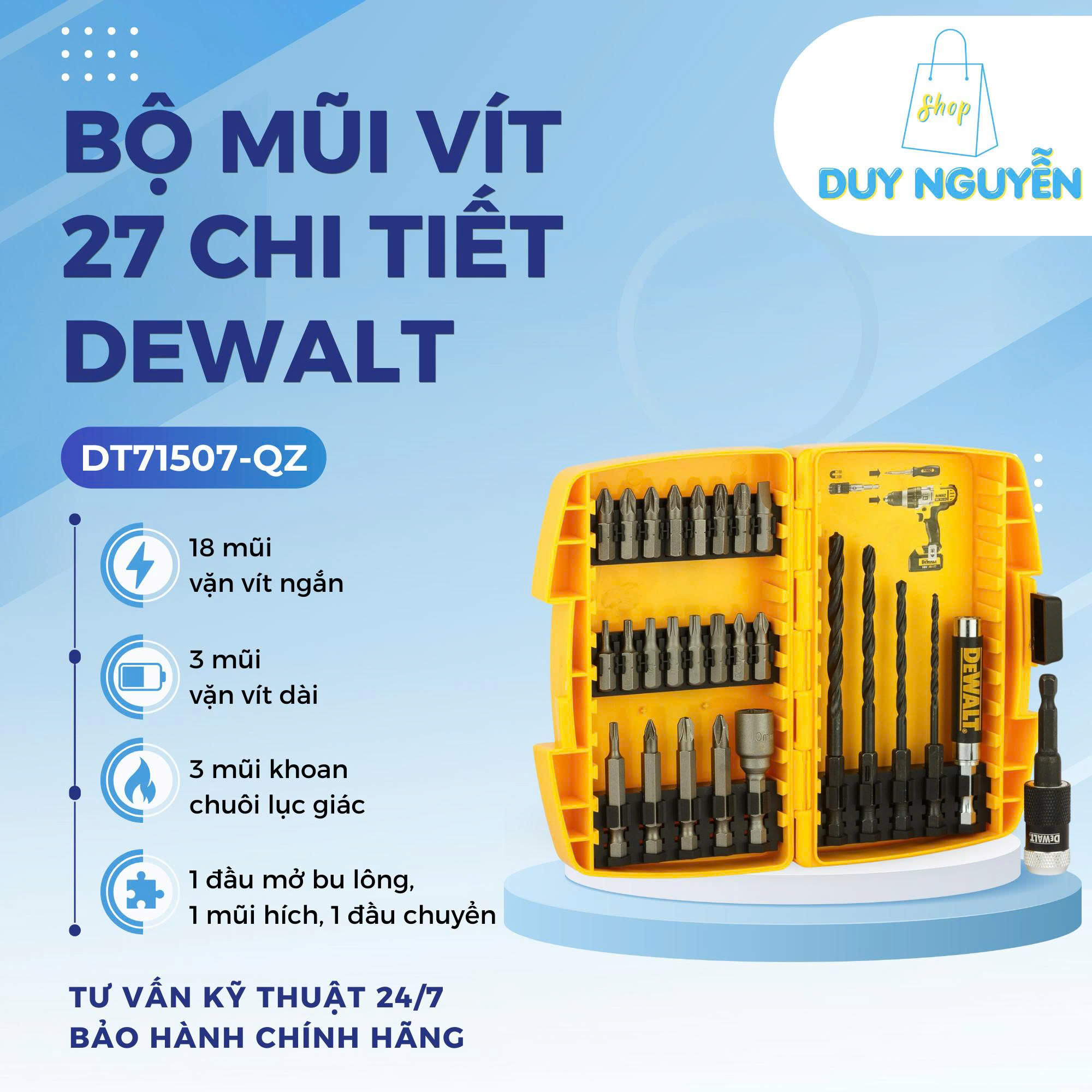 Bộ mũi vít 27 chi tiết - Công Ty TNHH Một Thành Viên Kỹ Thuật Hàn Duy Nguyễn